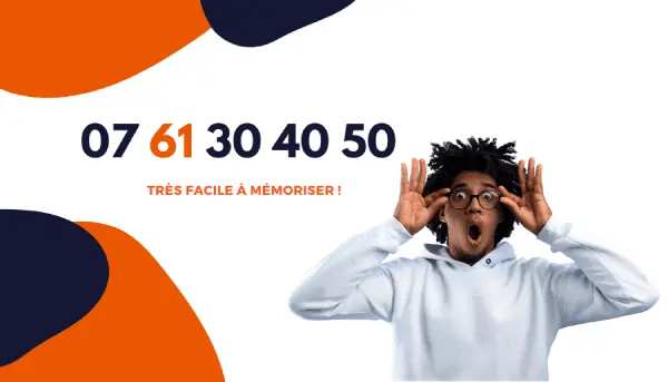 Numéro facile à mémoriser 07 61 30 40 50